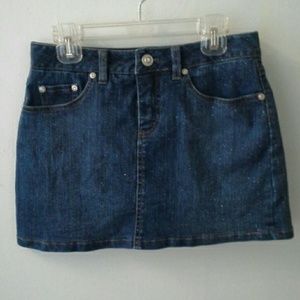 Limited Too Sparkle Denim Skort NWOT